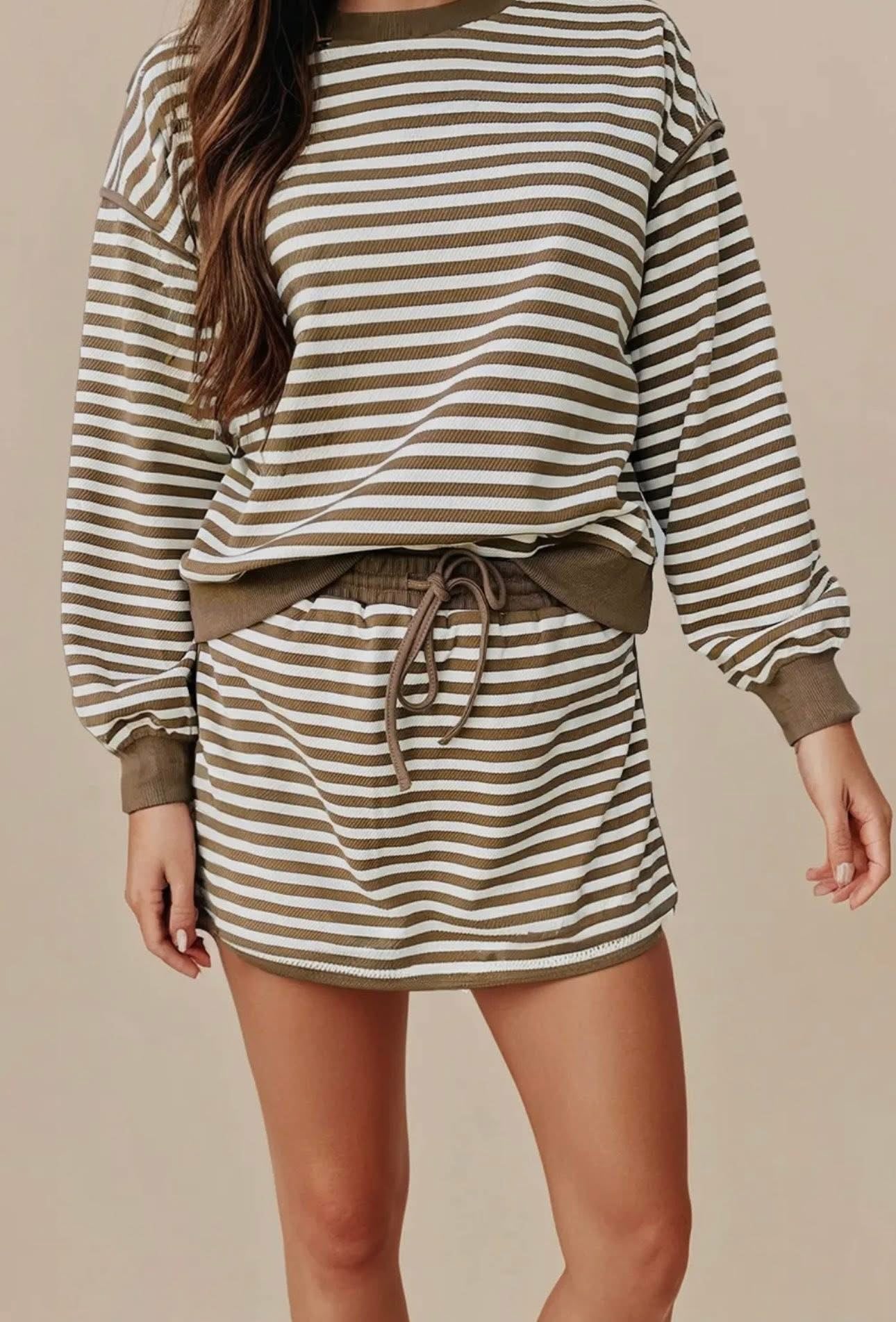 Cozy Haven Stripped Set {Mocha}