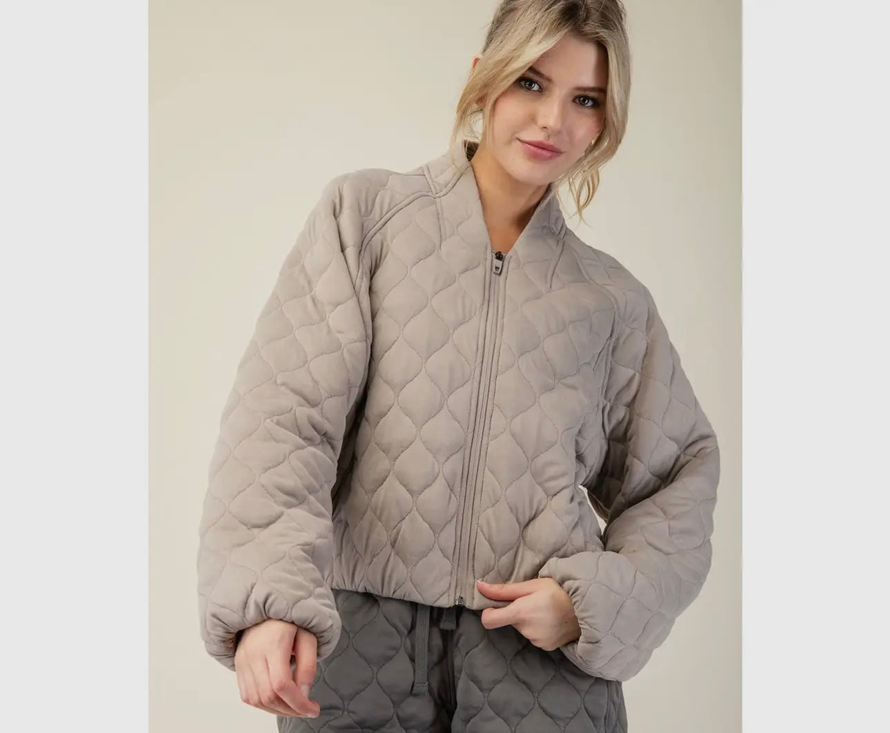 Quilted Bomber Jacket