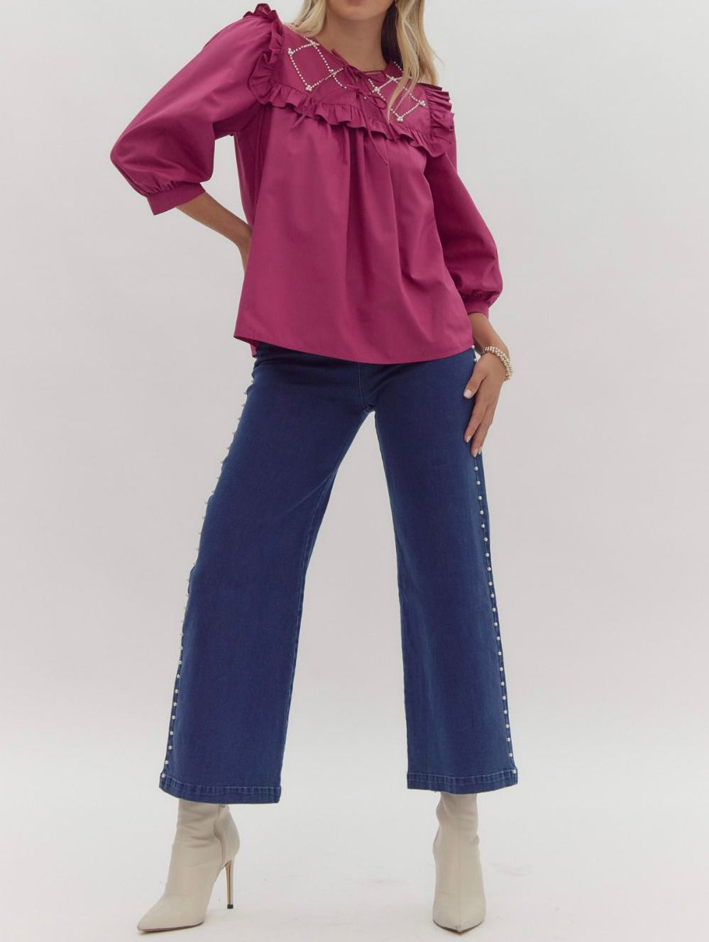 All about the pearls denim