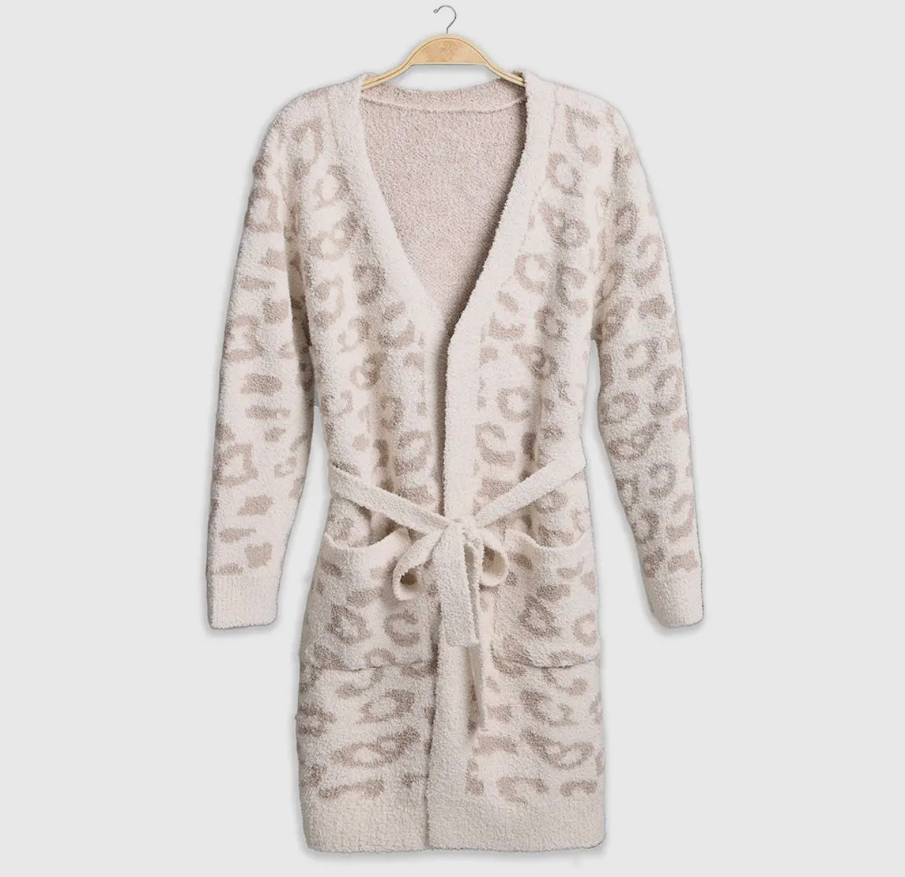 Leopard Print Soft Robe {Light Beige}