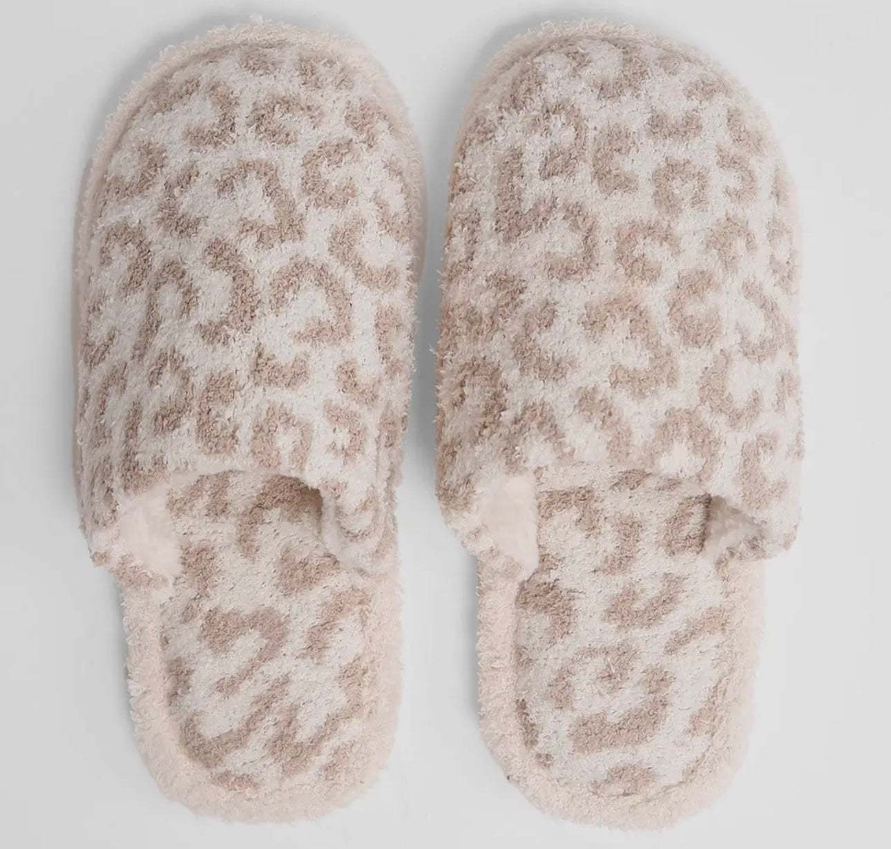 Winter Luxury Soft Leopard Slipper {Beige}
