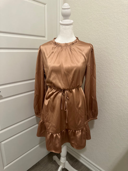 Spinning Around Satin Dress