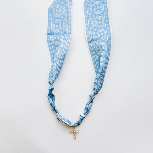 Blue Skies Scarf Neck￼lace