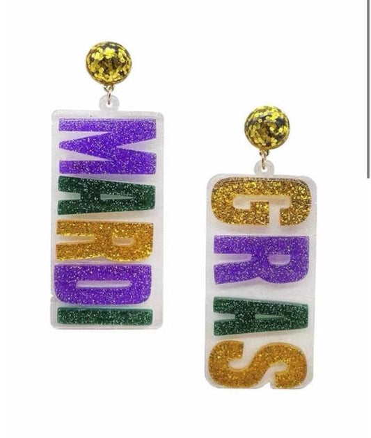 Mardi Gras earrings