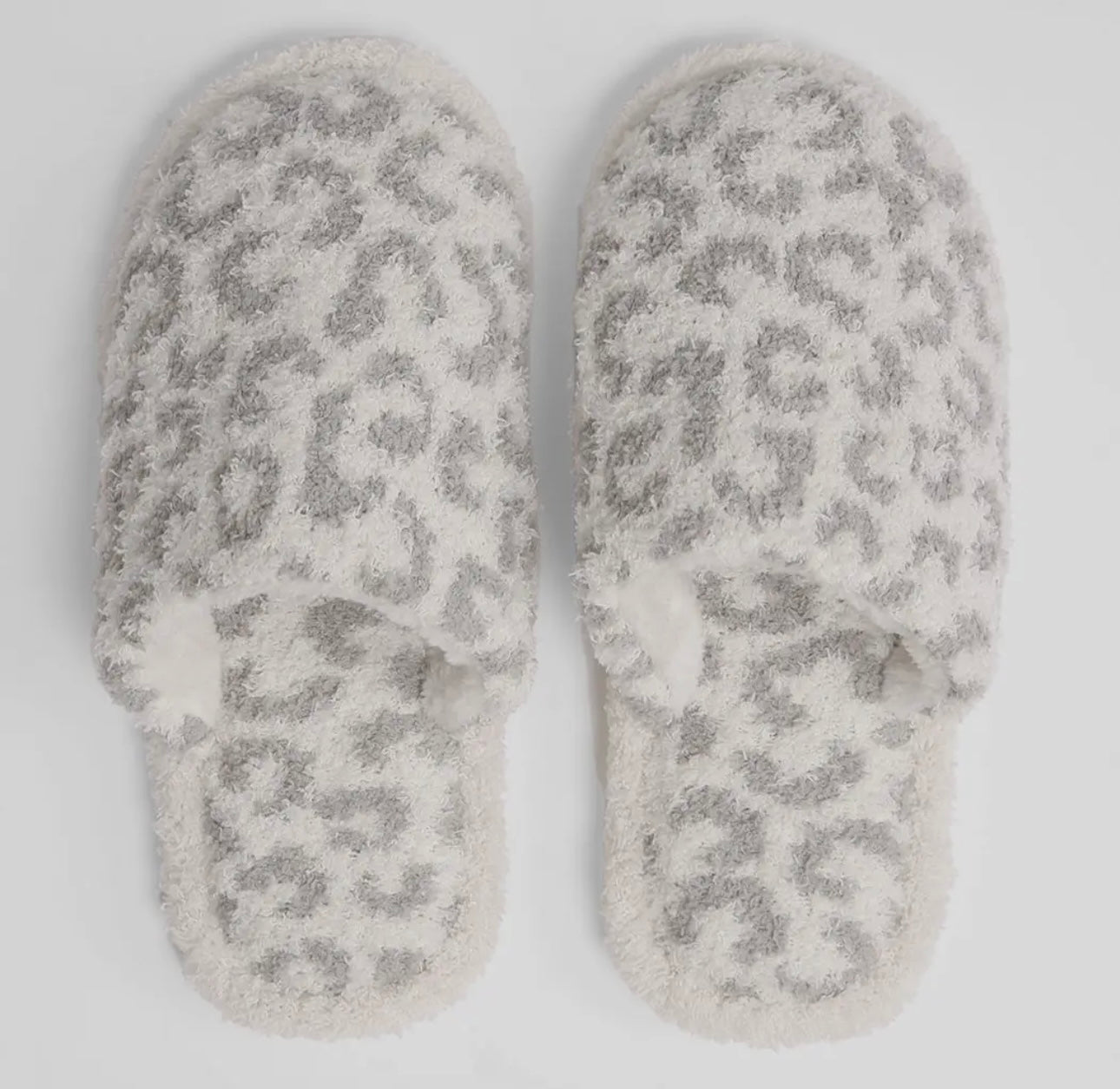 Winter Luxury Soft Leopard Slipper {Grey}