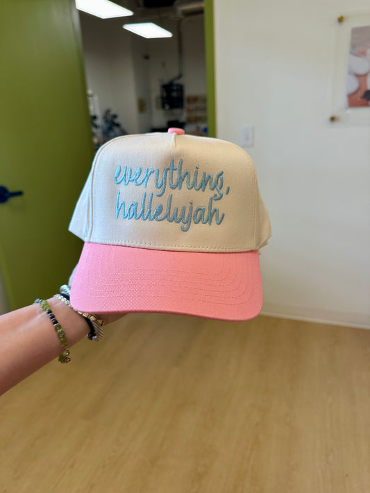 Everything Hallelujah Pink/Baby Blue Mix Trucker {Pre-Order}