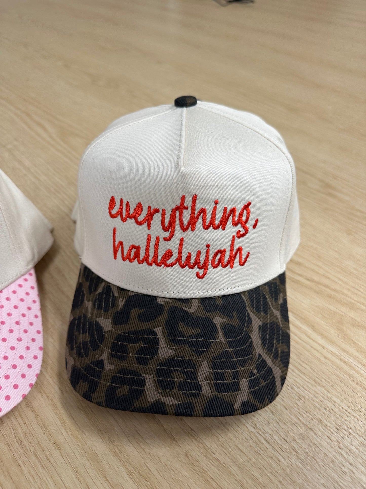 Everything Hallelujah Leopard/Red Mix Trucker {Pre-Order}