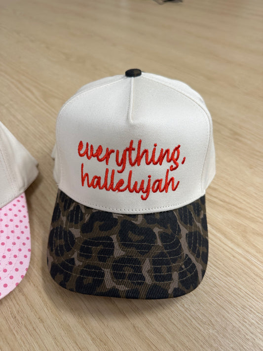 Everything Hallelujah Leopard/Red Mix Trucker {Pre-Order}